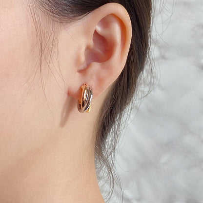 [Cadisa] TRINITY ON DIAMOND CLASSIC EARRINGS