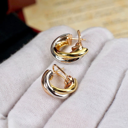[Cadisa] TRINITY ON DIAMOND CLASSIC EARRINGS