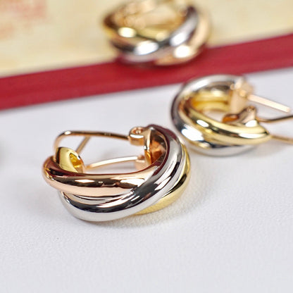 [Cadisa] TRINITY ON DIAMOND CLASSIC EARRINGS