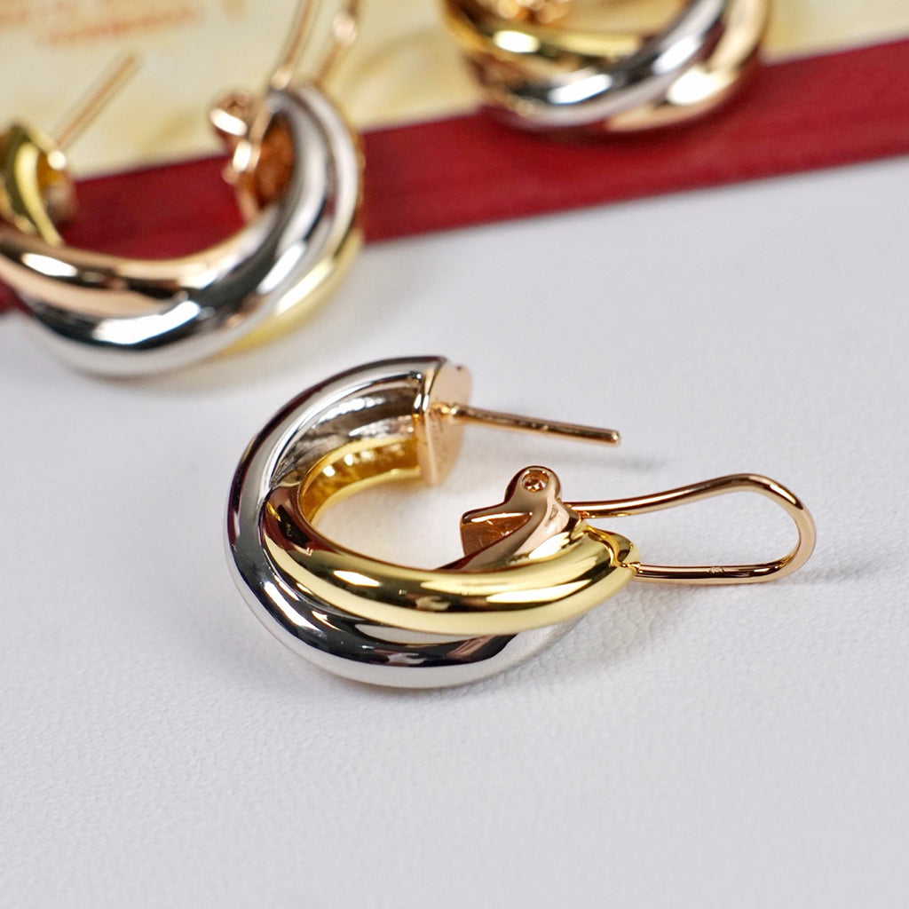 [Cadisa] TRINITY ON DIAMOND CLASSIC EARRINGS