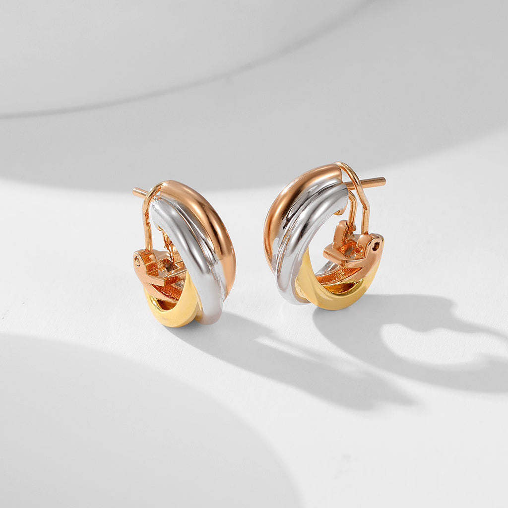 [Cadisa] TRINITY ON DIAMOND CLASSIC EARRINGS