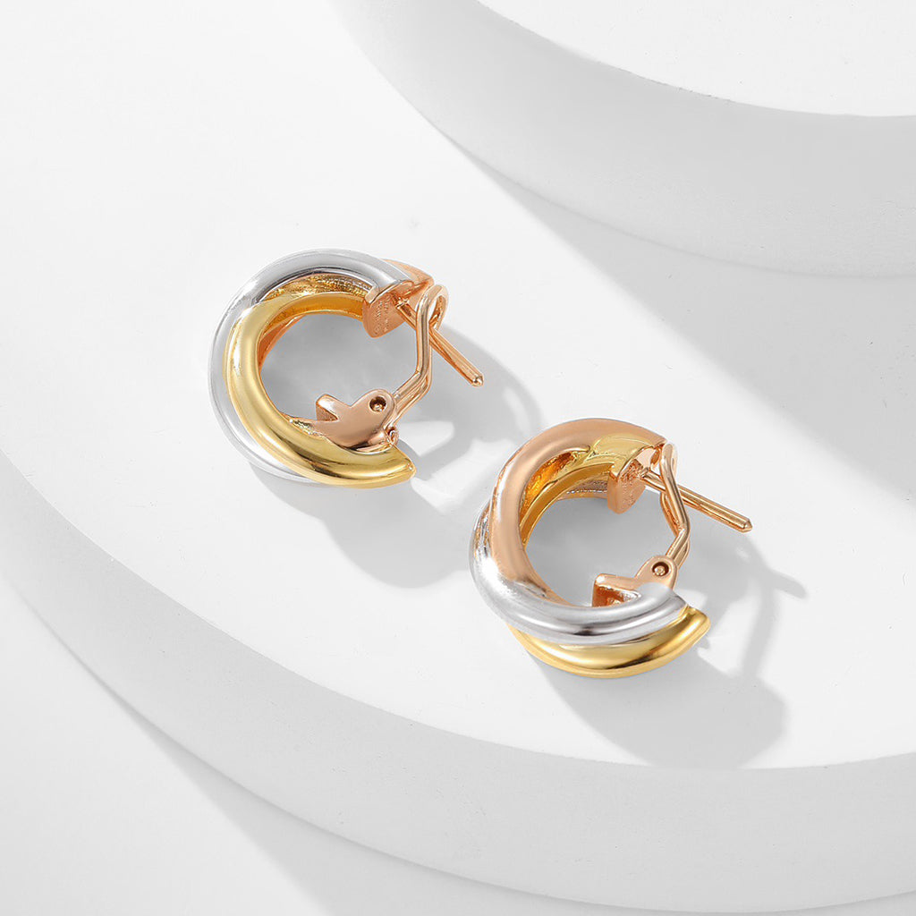 [Cadisa] TRINITY ON DIAMOND CLASSIC EARRINGS