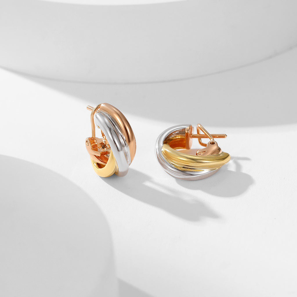 [Cadisa] TRINITY ON DIAMOND CLASSIC EARRINGS