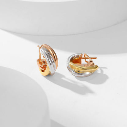 [Cadisa] TRINITY ON DIAMOND CLASSIC EARRINGS