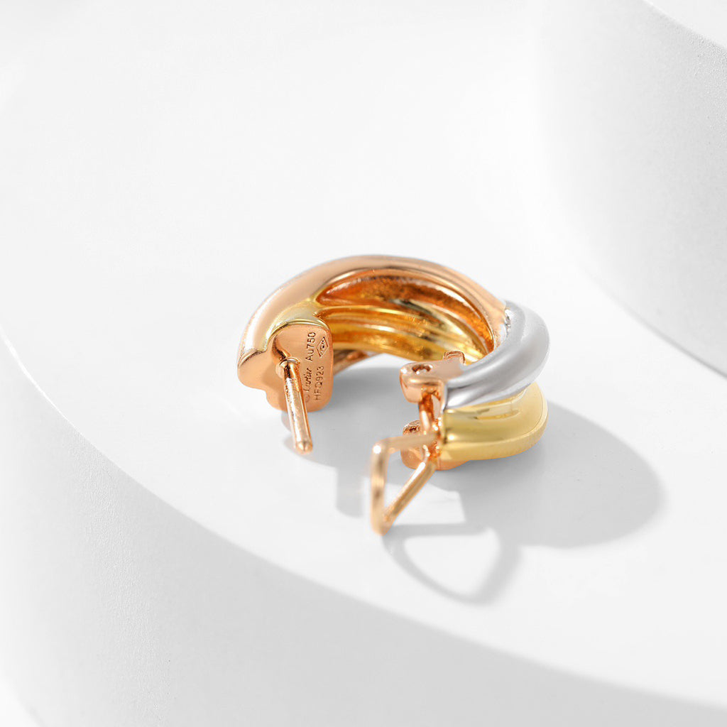 [Cadisa] TRINITY ON DIAMOND CLASSIC EARRINGS
