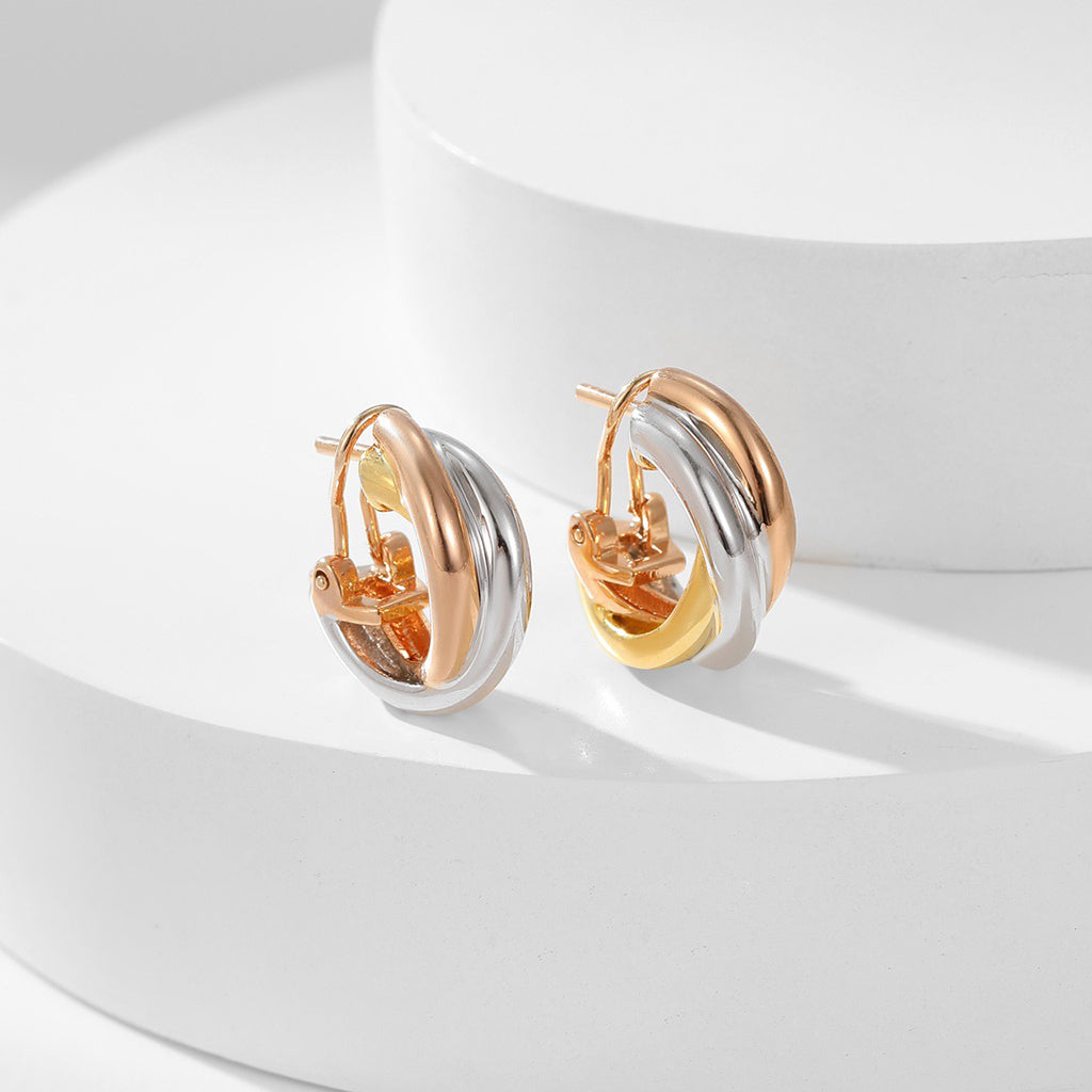[Cadisa] TRINITY ON DIAMOND CLASSIC EARRINGS