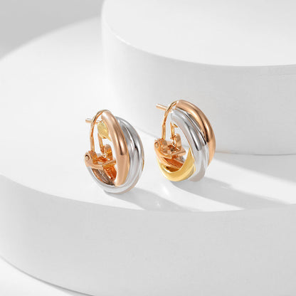 [Cadisa] TRINITY ON DIAMOND CLASSIC EARRINGS