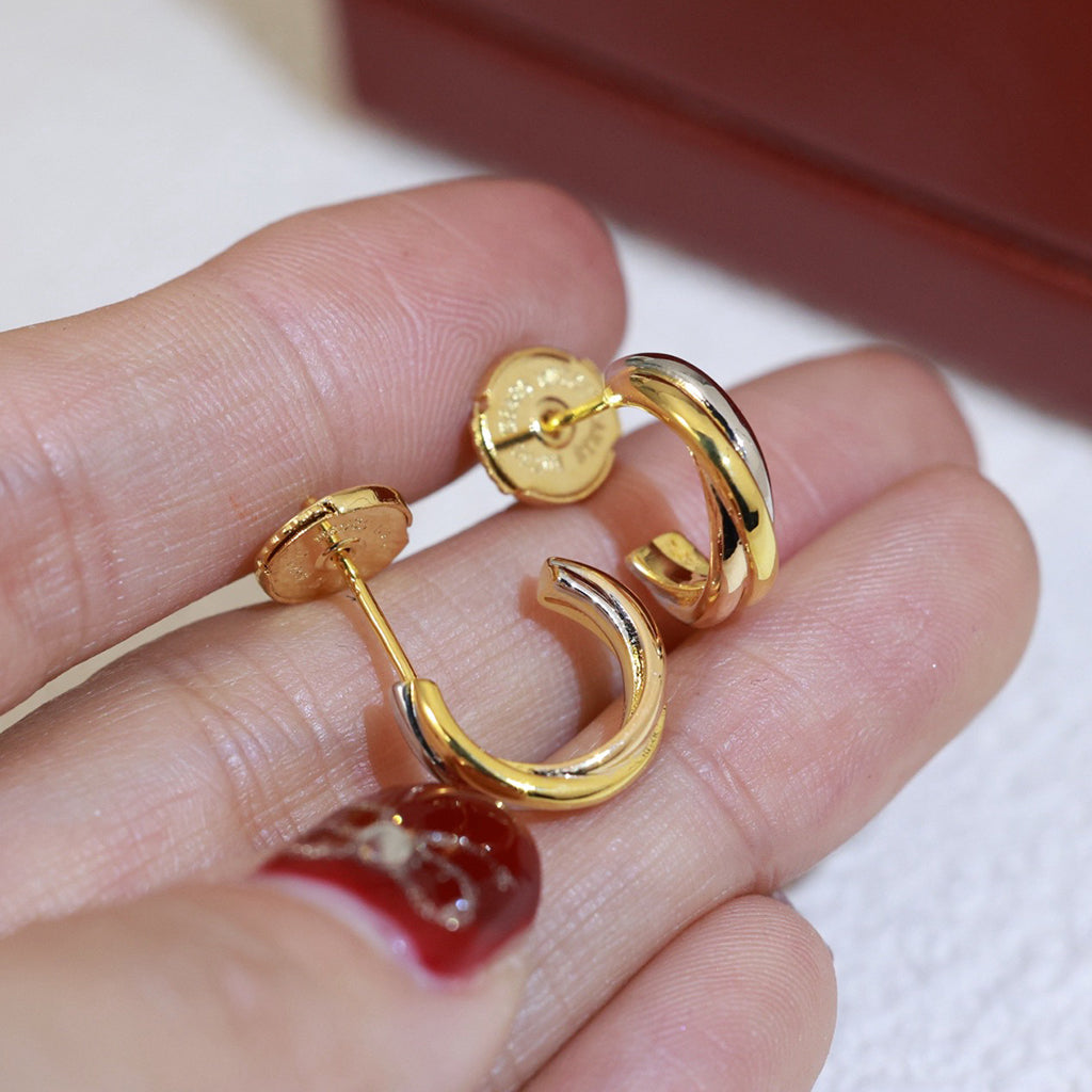 [Cadisa] TRINITY ON DIAMOND MINI EARRINGS