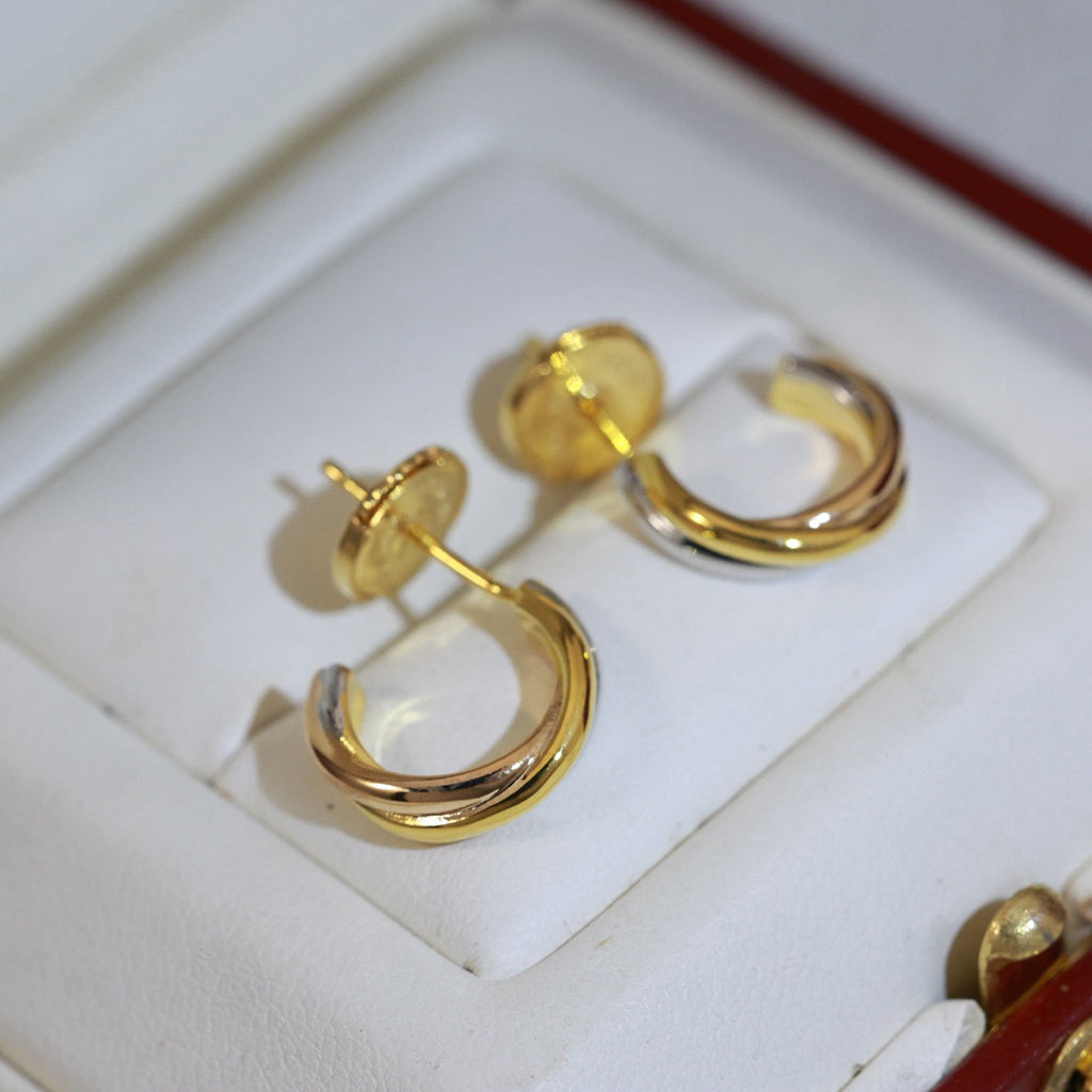 [Cadisa] TRINITY ON DIAMOND MINI EARRINGS