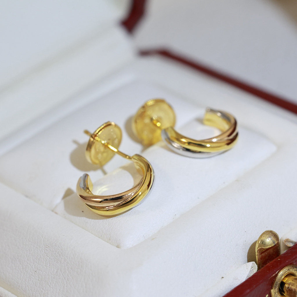 [Cadisa] TRINITY ON DIAMOND MINI EARRINGS