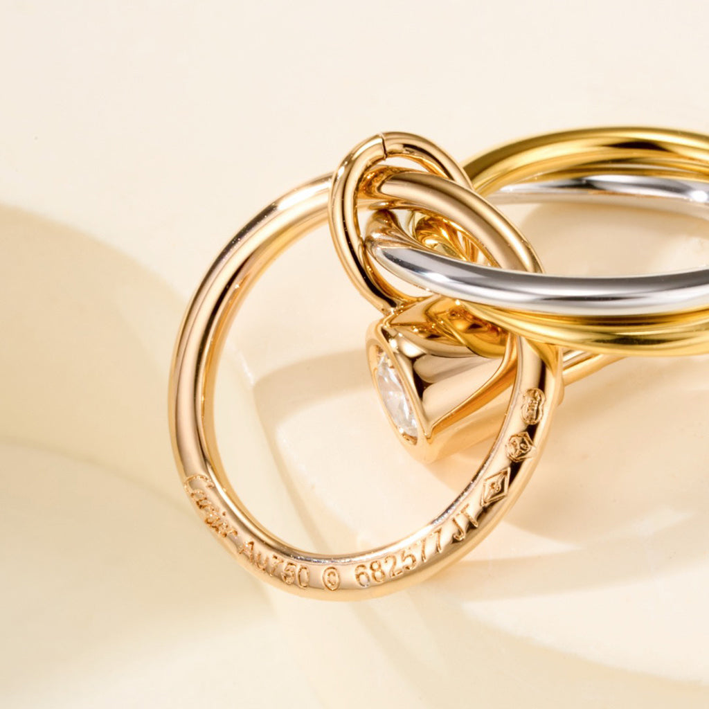 [Cadisa] TRINITY ON DIAMOND  EARRINGS