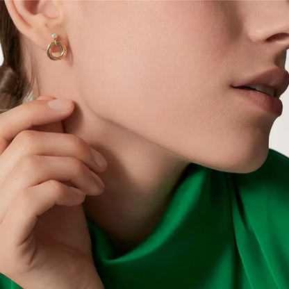[Cadisa] TRINITY ON DIAMOND  EARRINGS