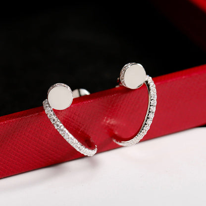 [Cadisa] JUSTE FULL DIAMOND SMALL EARRINGS
