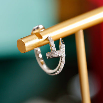 [Cadisa] JUSTE FULL DIAMOND SMALL EARRINGS