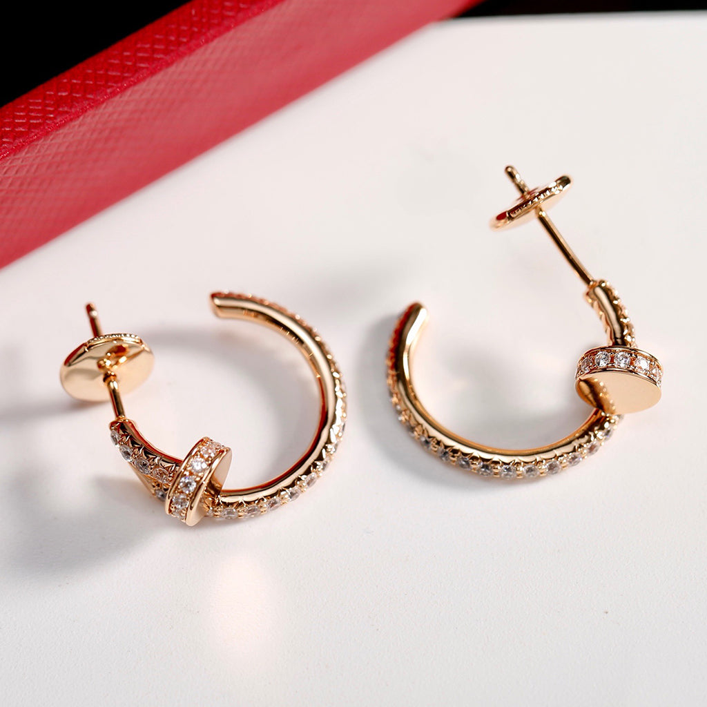 [Cadisa] JUSTE FULL DIAMOND SMALL EARRINGS