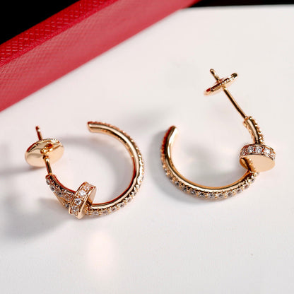 [Cadisa] JUSTE FULL DIAMOND SMALL EARRINGS