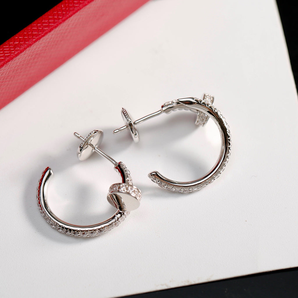 [Cadisa] JUSTE FULL DIAMOND SMALL EARRINGS