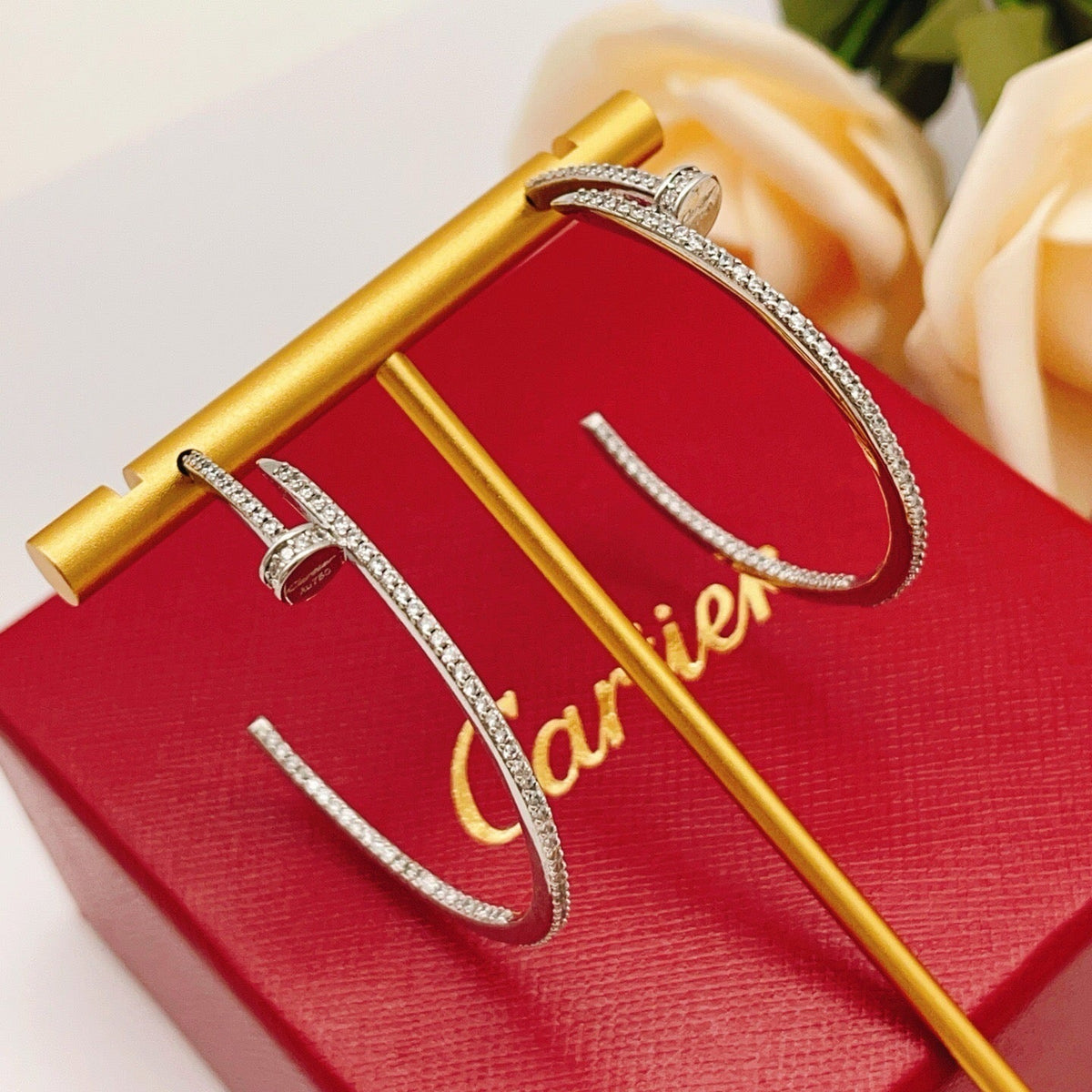 [Cadisa] JUSTE FULL DIAMOND LARGE EARRINGS