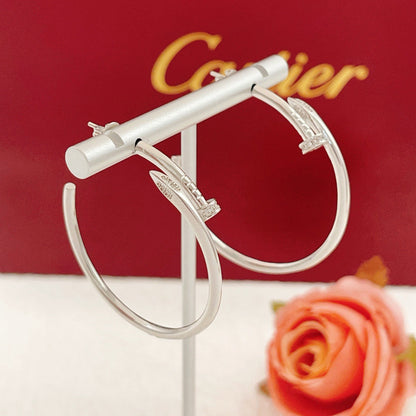 [Cadisa] JUSTE HALF DIAMOND LARGE EARRINGS