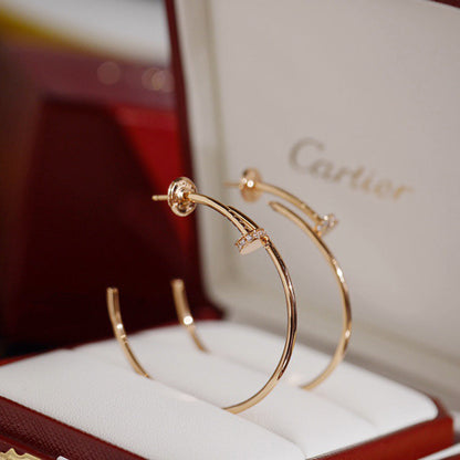 [Cadisa] JUSTE HALF DIAMOND LARGE EARRINGS