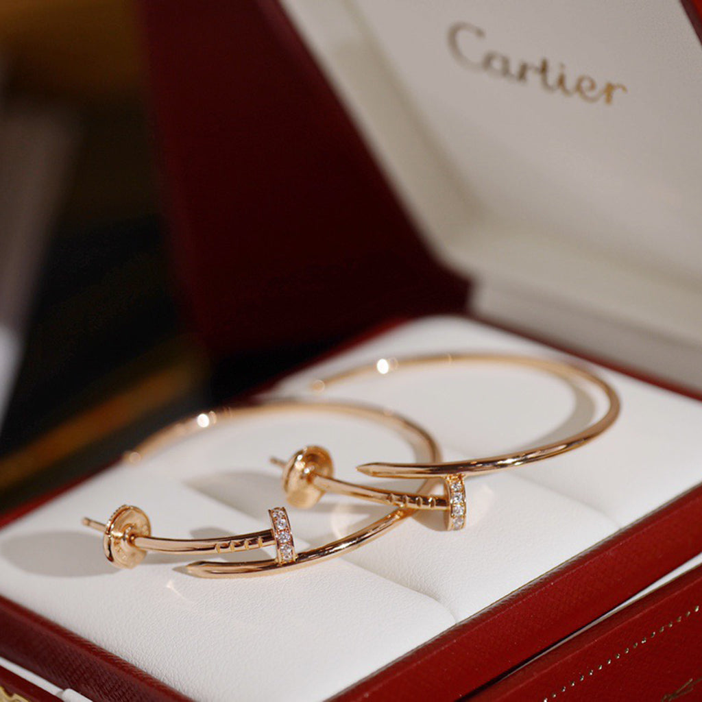 [Cadisa] JUSTE HALF DIAMOND LARGE EARRINGS