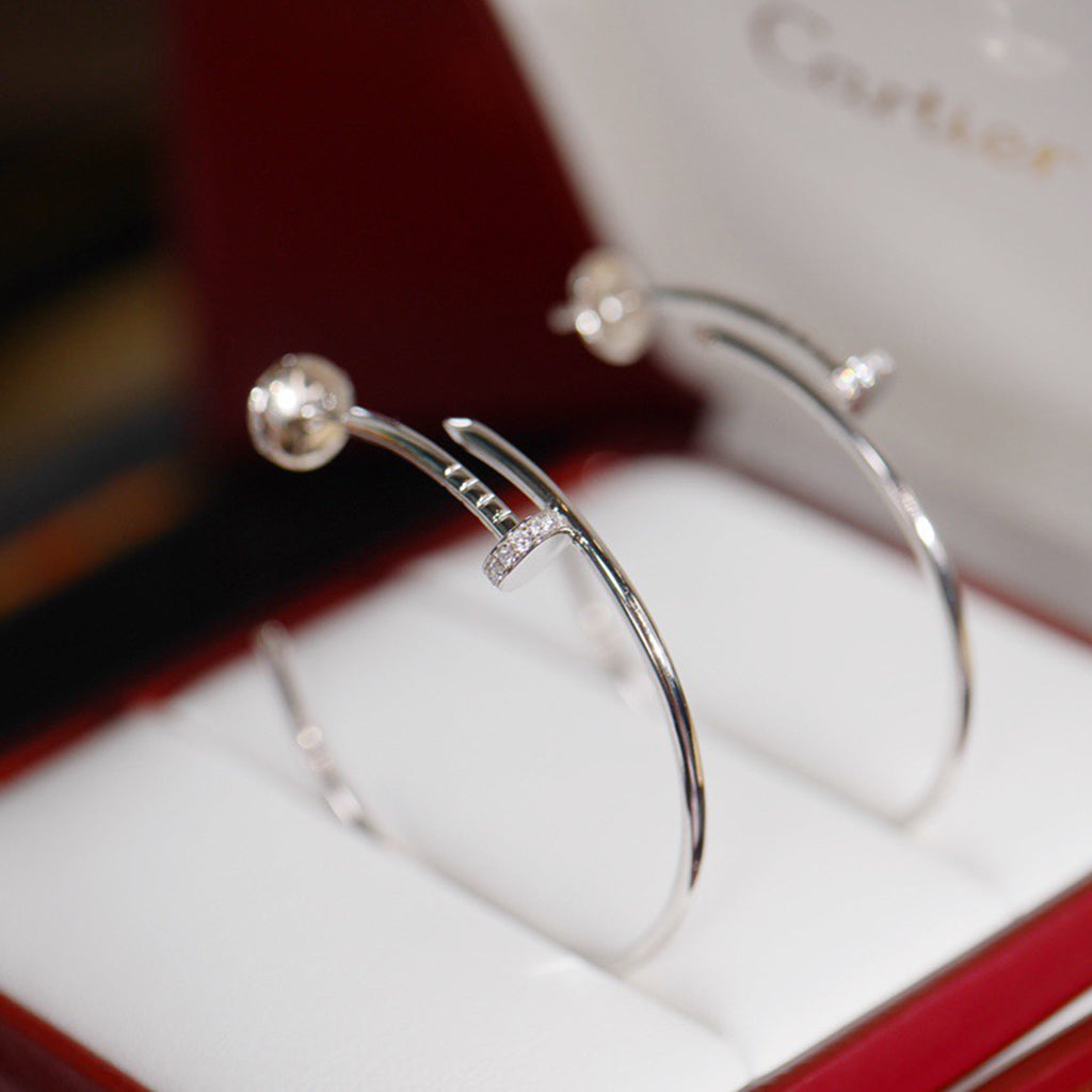 [Cadisa] JUSTE HALF DIAMOND LARGE EARRINGS