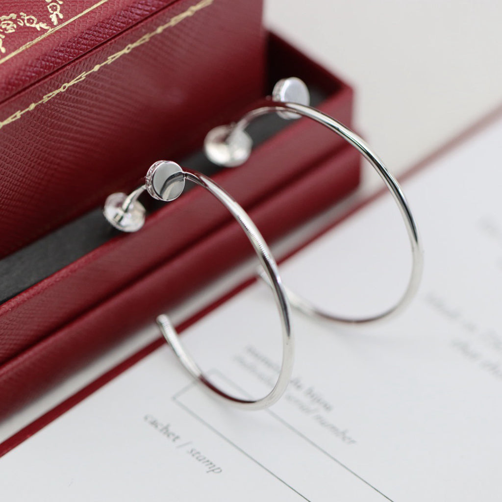 [Cadisa] JUSTE HALF DIAMOND LARGE EARRINGS