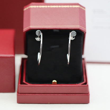 [Cadisa] JUSTE HALF DIAMOND LARGE EARRINGS