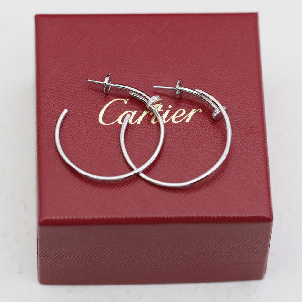 [Cadisa] JUSTE HALF DIAMOND LARGE EARRINGS