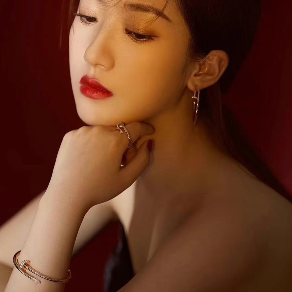 [Cadisa] JUSTE NO DIAMOND LARGE EARRINGS