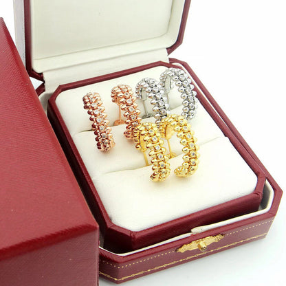 [Cadisa] CLASH FULL DIAMOND MEDIUM EARRINGS