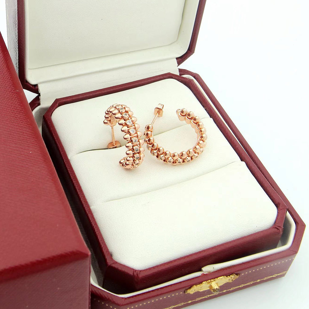 [Cadisa] CLASH FULL DIAMOND MEDIUM EARRINGS