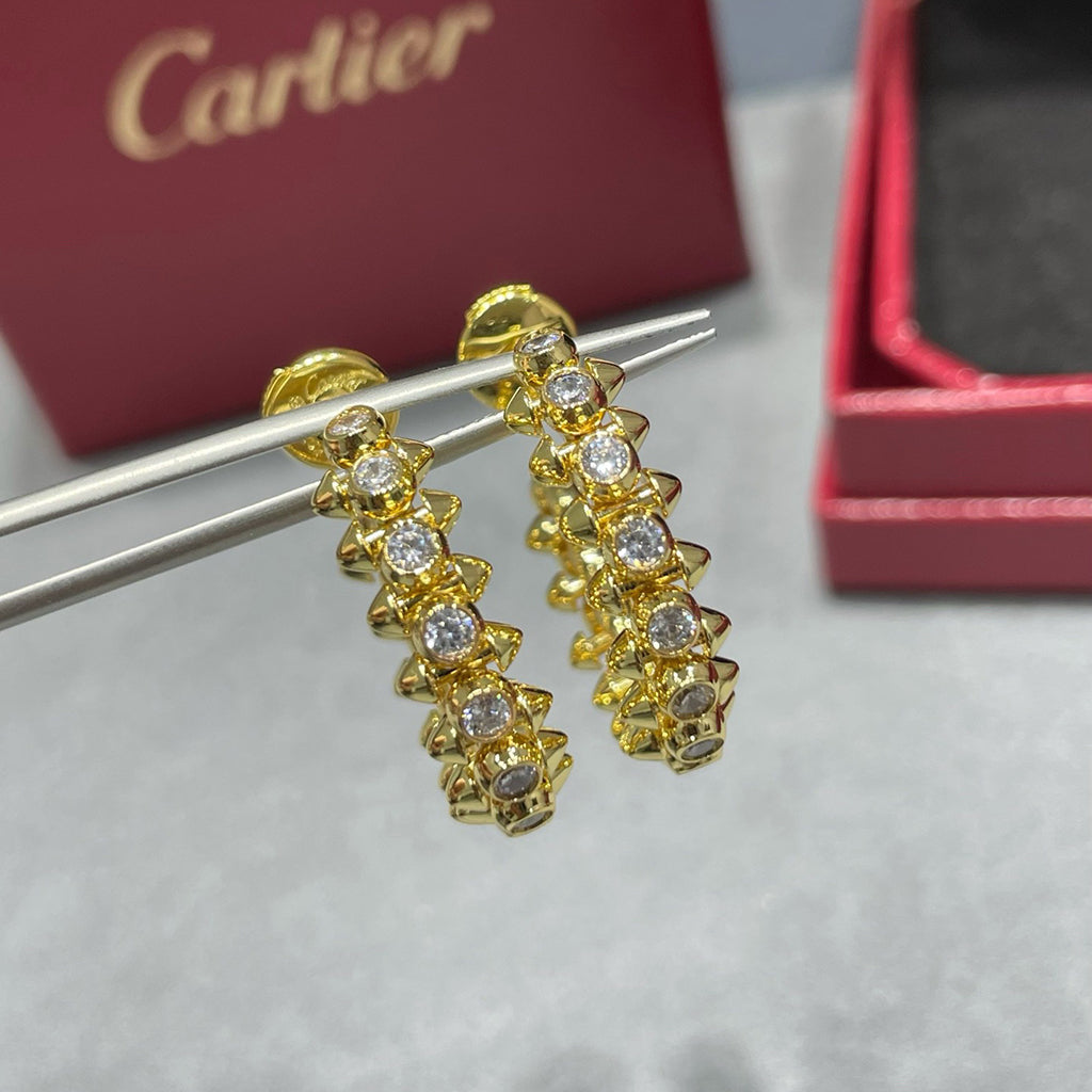 [Cadisa] CLASH FULL DIAMOND MEDIUM EARRINGS