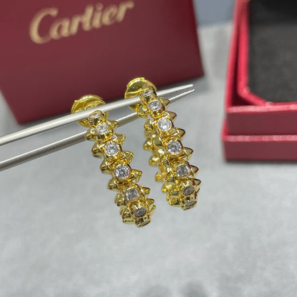 [Cadisa] CLASH FULL DIAMOND MEDIUM EARRINGS