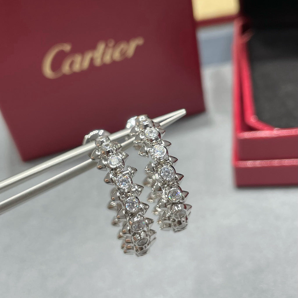 [Cadisa] CLASH FULL DIAMOND MEDIUM EARRINGS