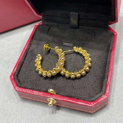 [Cadisa] CLASH FULL DIAMOND MEDIUM EARRINGS