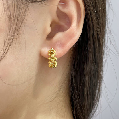 [Cadisa] CLASH MINI HOOP EARRINGS