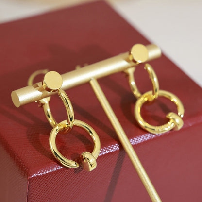 [Cadisa] JUSTE NO DIAMOND DOUBLE EARRINGS