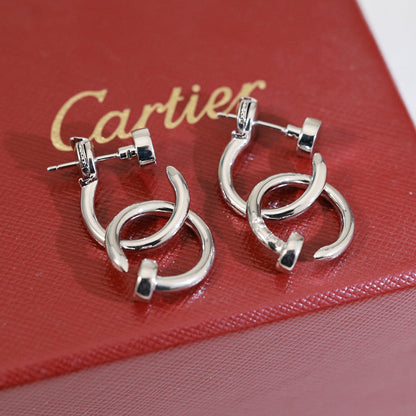 [Cadisa] JUSTE NO DIAMOND DOUBLE EARRINGS