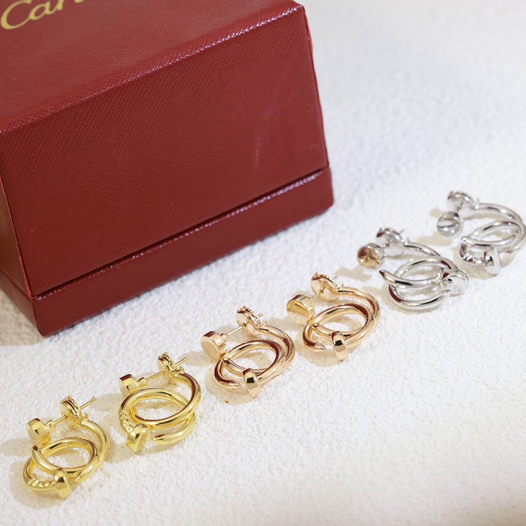 [Cadisa] JUSTE NO DIAMOND DOUBLE EARRINGS