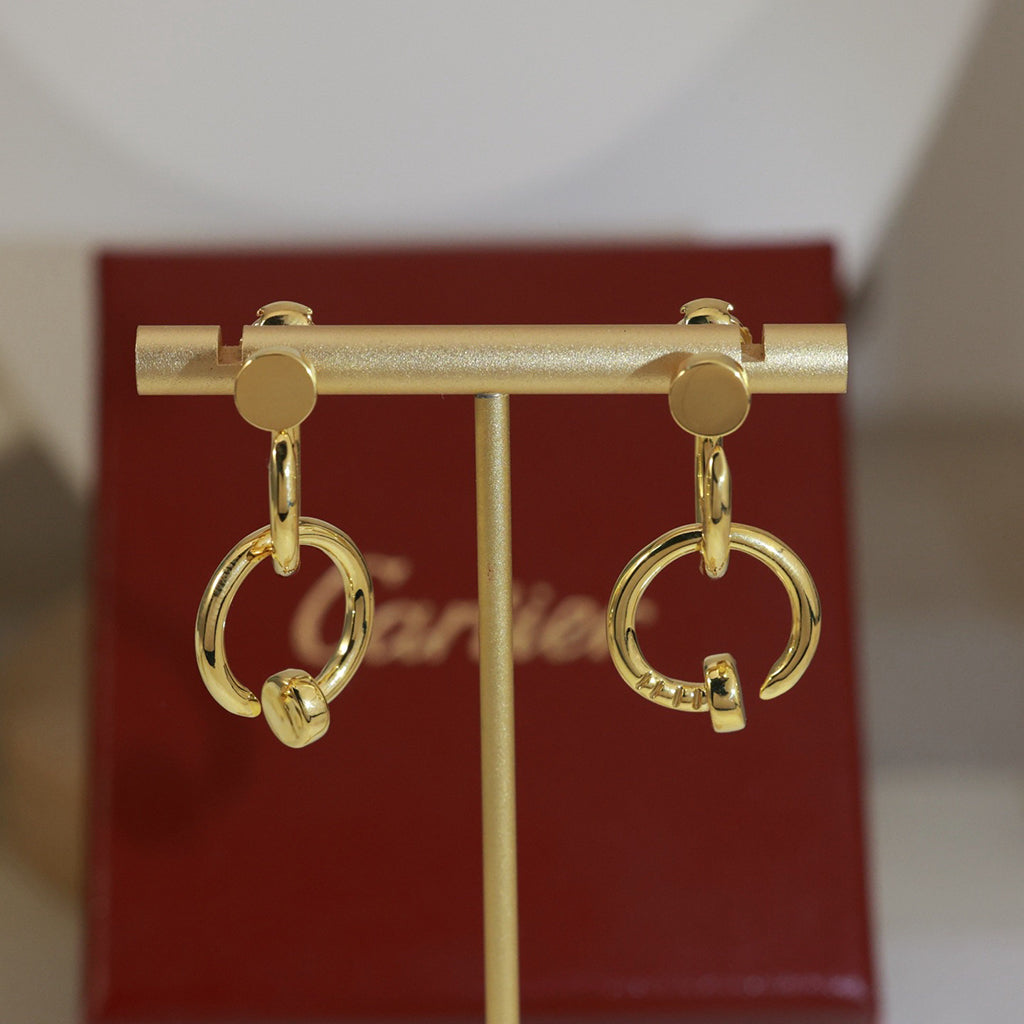 [Cadisa] JUSTE NO DIAMOND DOUBLE EARRINGS