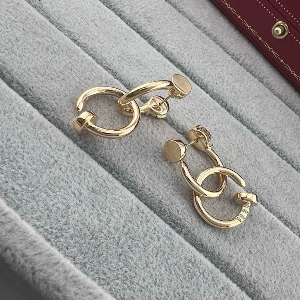 [Cadisa] JUSTE NO DIAMOND DOUBLE EARRINGS