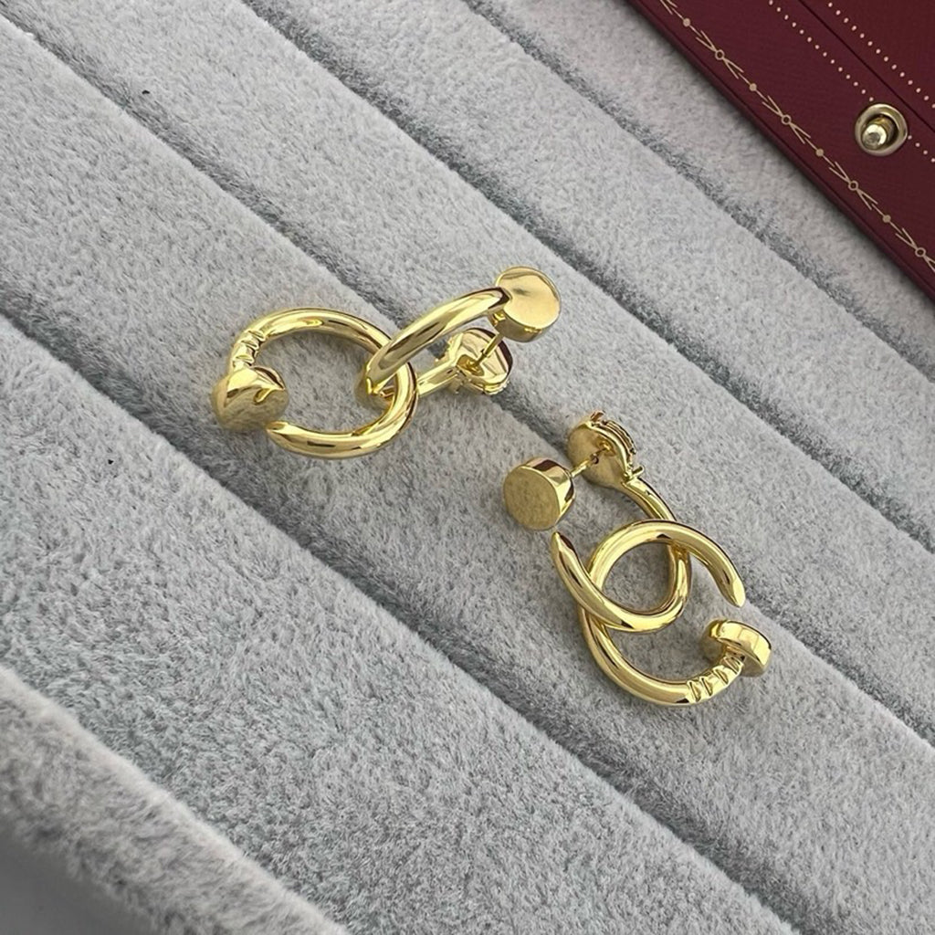 [Cadisa] JUSTE NO DIAMOND DOUBLE EARRINGS