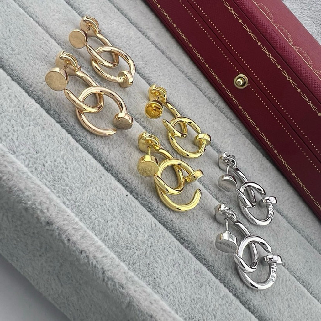 [Cadisa] JUSTE NO DIAMOND DOUBLE EARRINGS