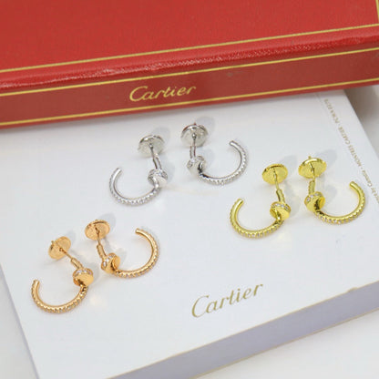 [Cadisa] JUSTE FULL DIAMOND DOUBLE EARRINGS