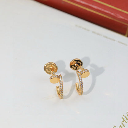 [Cadisa] JUSTE FULL DIAMOND DOUBLE EARRINGS
