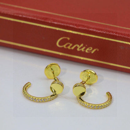 [Cadisa] JUSTE FULL DIAMOND DOUBLE EARRINGS