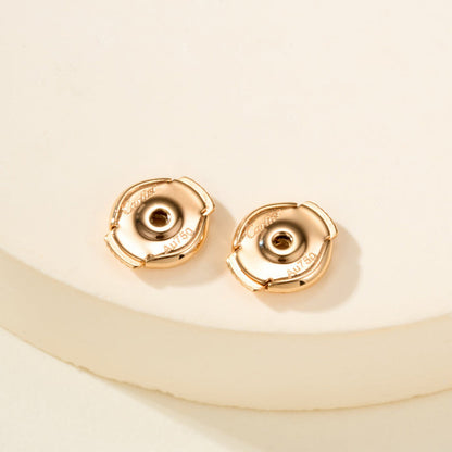 [Cadisa] JUSTE HALF DIAMOND DOUBLE EARRINGS