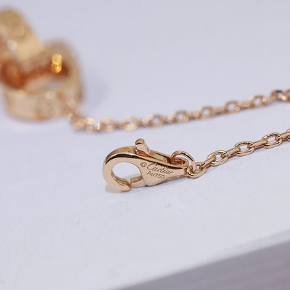 [Cadisa] LOVE DOUBLE RING NECKLACE