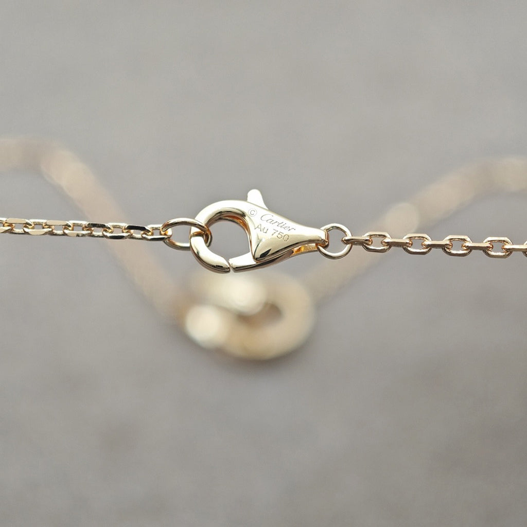 [Cadisa] LOVE DOUBLE RING HALF DIAMOND NECKLACE